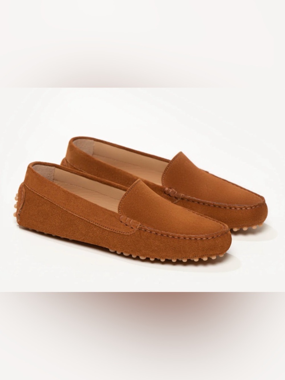 M.Gemi Classic Suede‎ Italian Driving Moccasin Loafers Brown